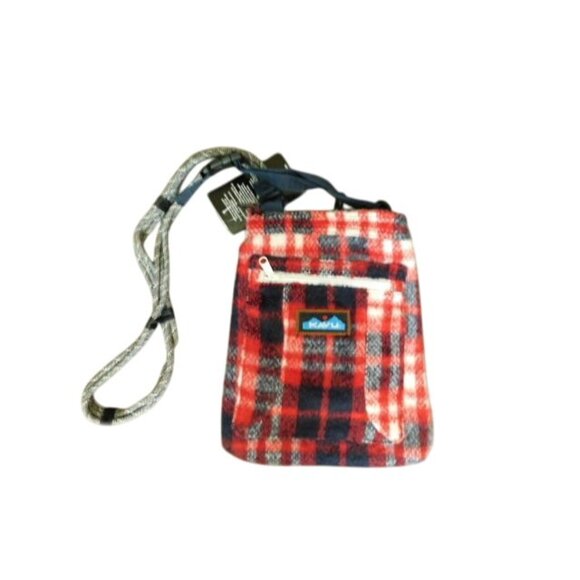 Kavu Keepon Crossbody Plaid Fabric Sporty Handbag NWT $40 - Picture 1 of 3